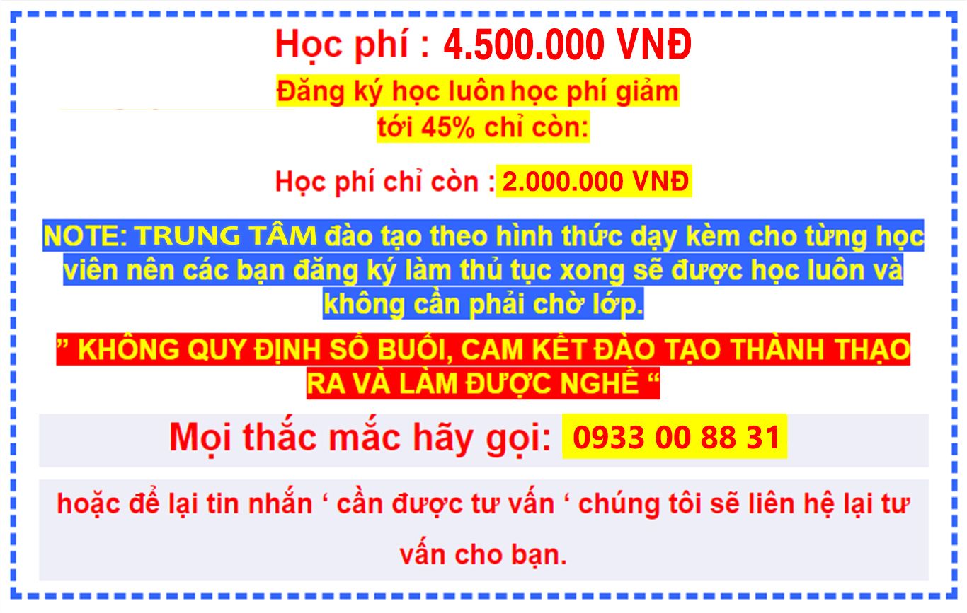 Học phí lớp học excel cấp tốc tại vũng tàu