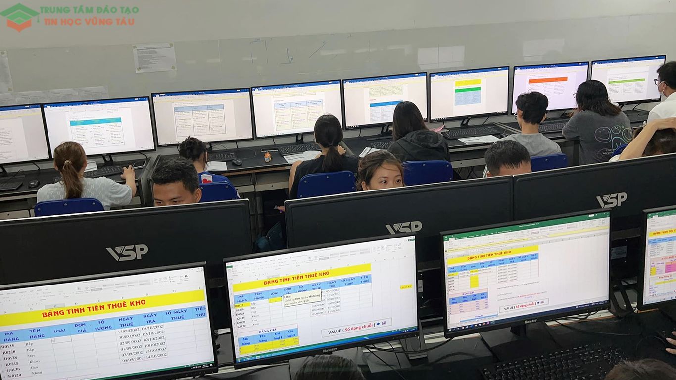 lớp học excel cấp tốc tin học vũng tàu