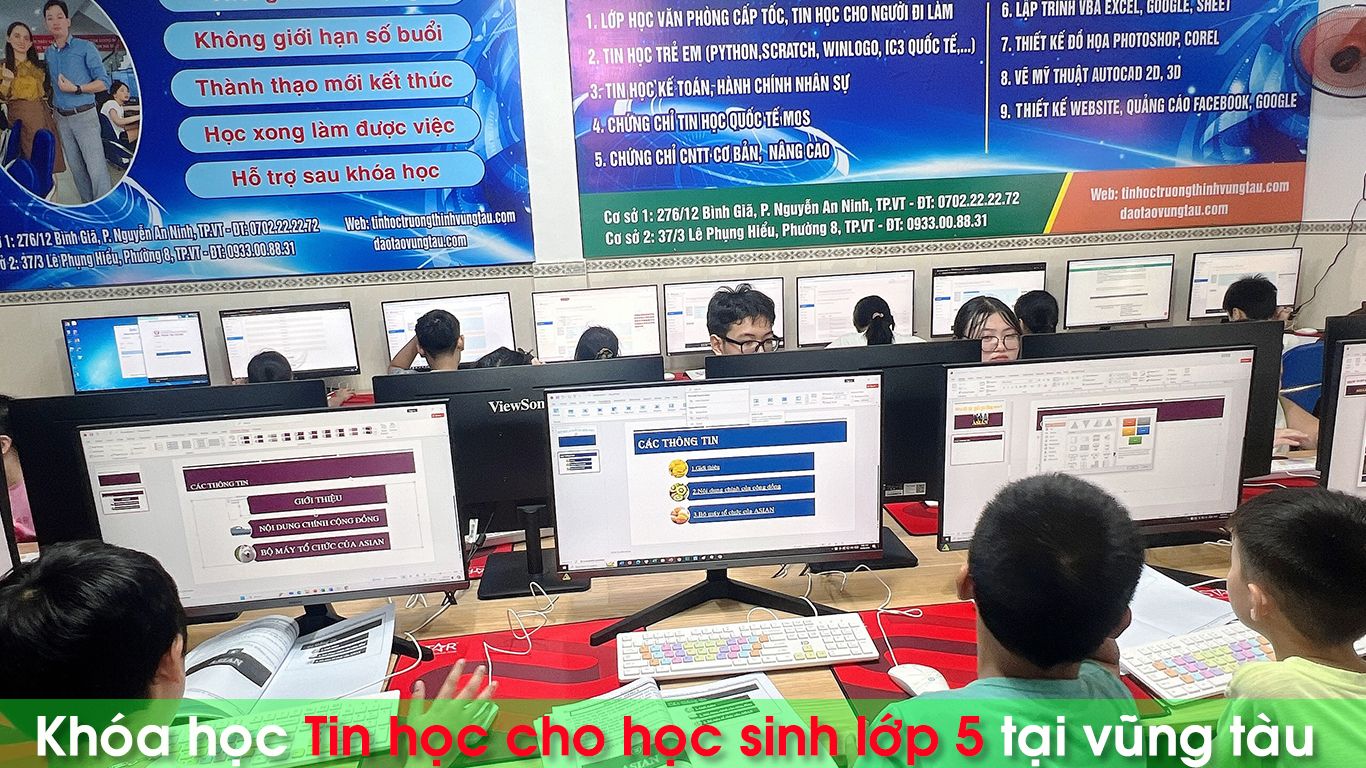 khóa học tin học lớp 5 vũng tàu