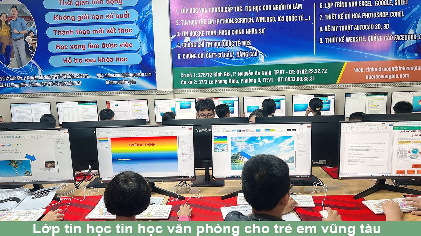 Lớp học tin học lớp 3 vũng tàu
