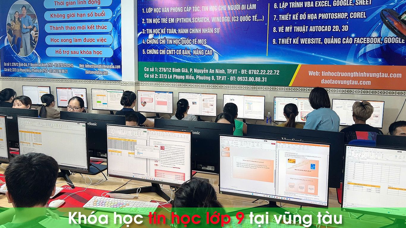 lớp học tin học lớp 9 vũng tàu