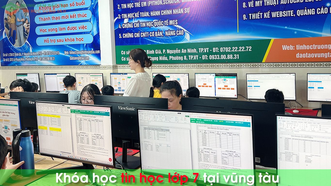 lớp học tin học văn phòng vũng tàu