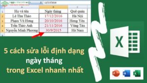 5 cách sữa lỗi định dạng ngày tháng trong excel