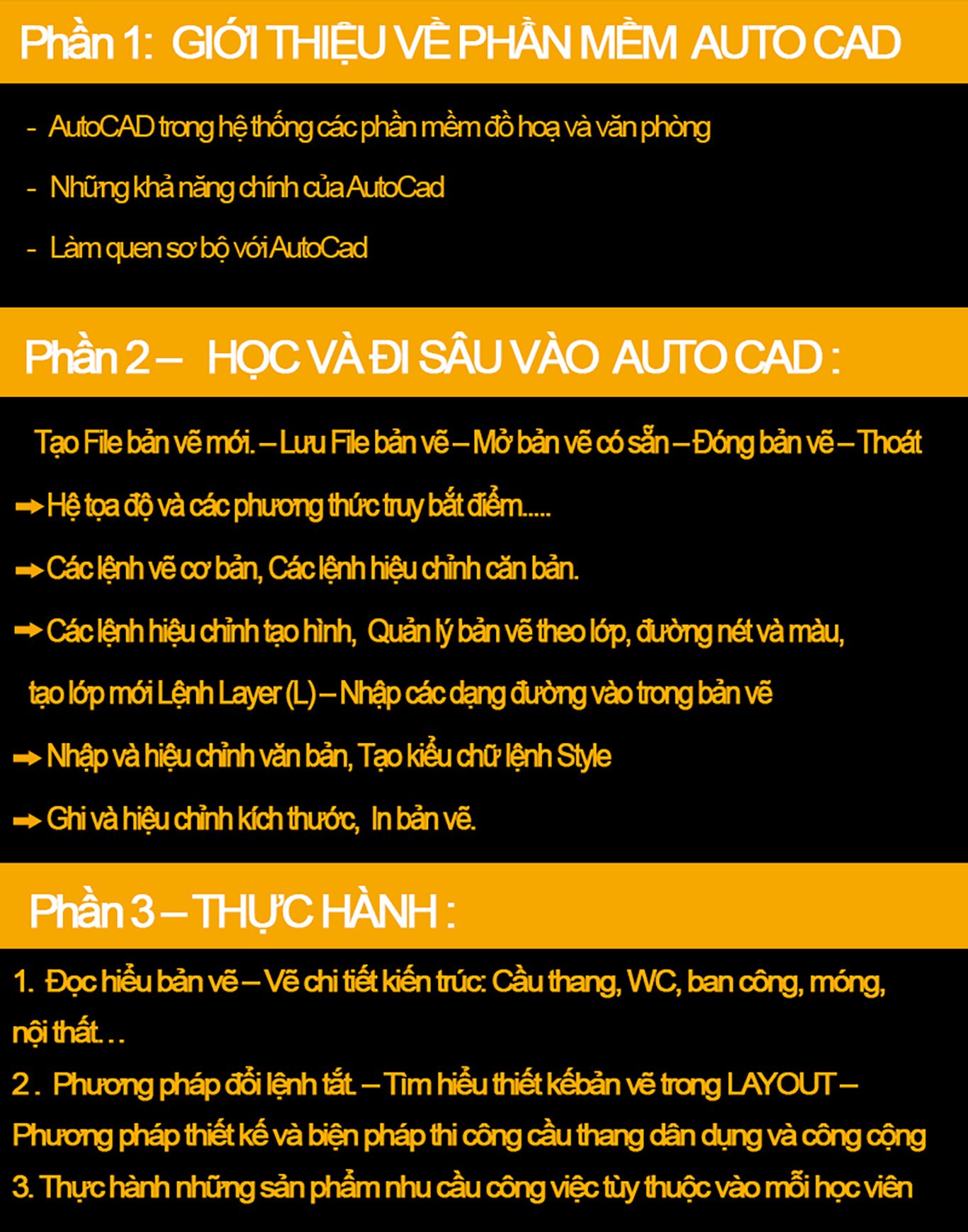 Chương trình học autocad tại tin học vũng tàu
