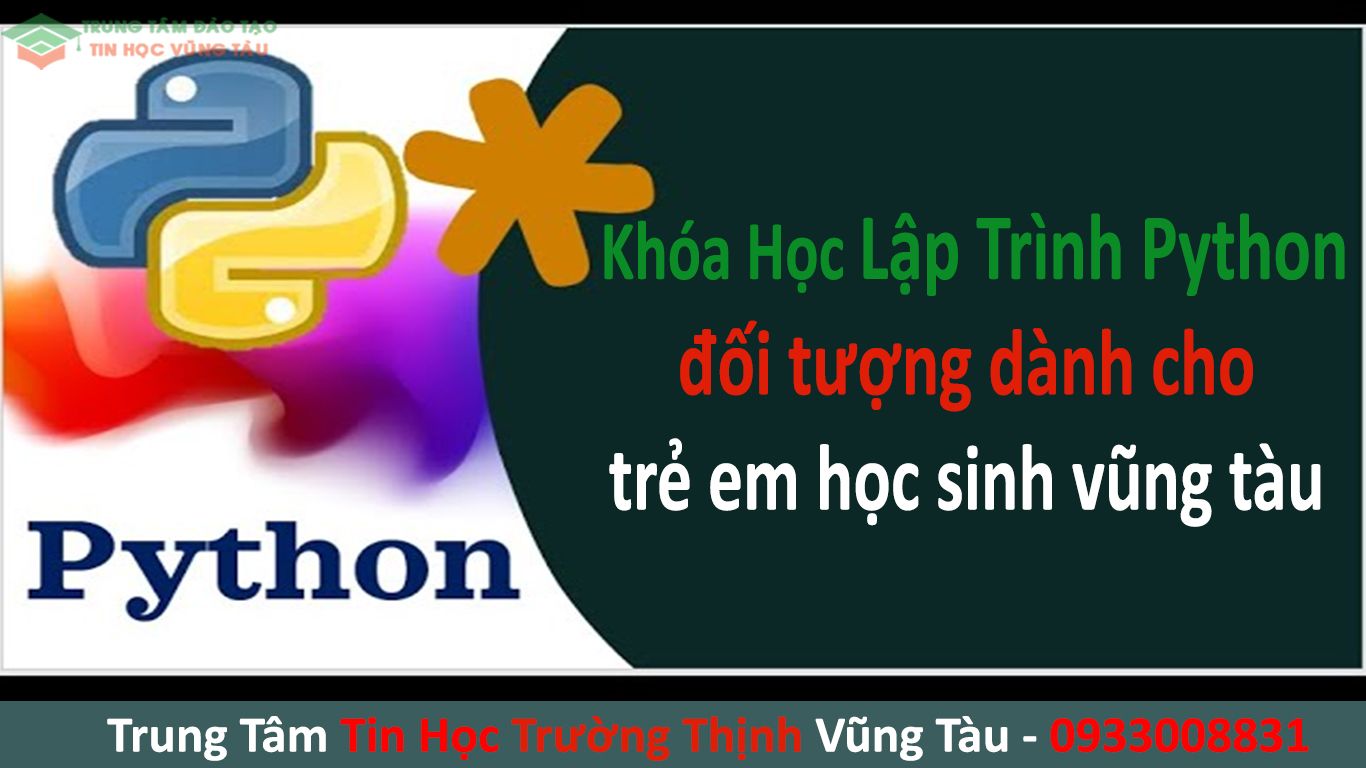 Khóa học lập trình python cho trẻ em học sinh vũng tàu