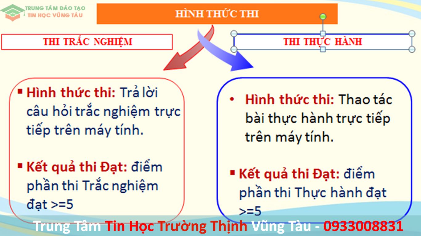 Nội dung thi chứng chỉ tin học vũng tàu