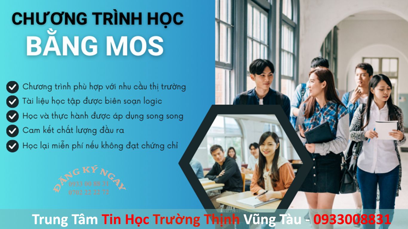 trung tâm luyện thi tin học mos tốt nhất tại vũng tàu